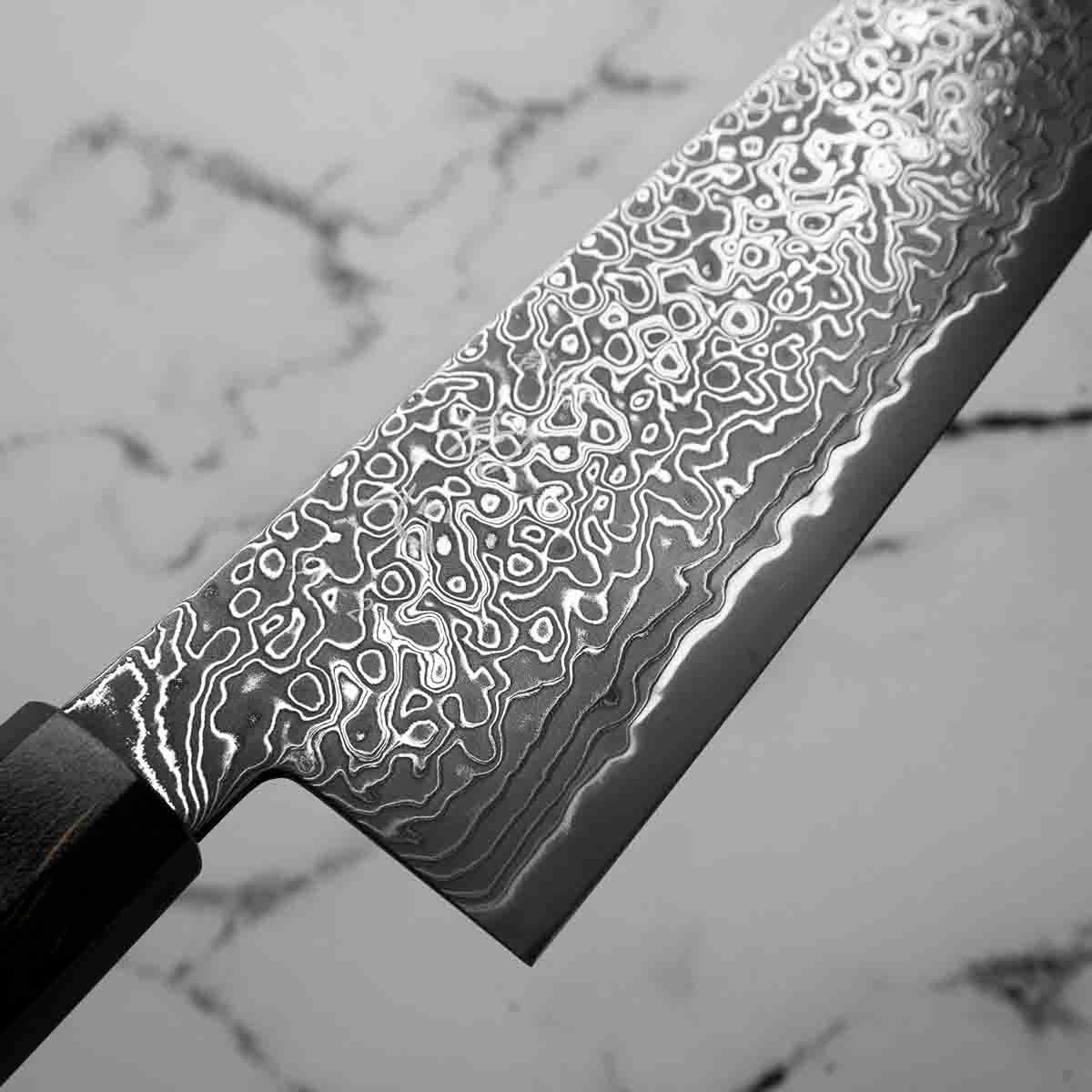 Hatsukokoro Ryuhyo Kurozome SG2 Damascus Bunka 180mm - Maple