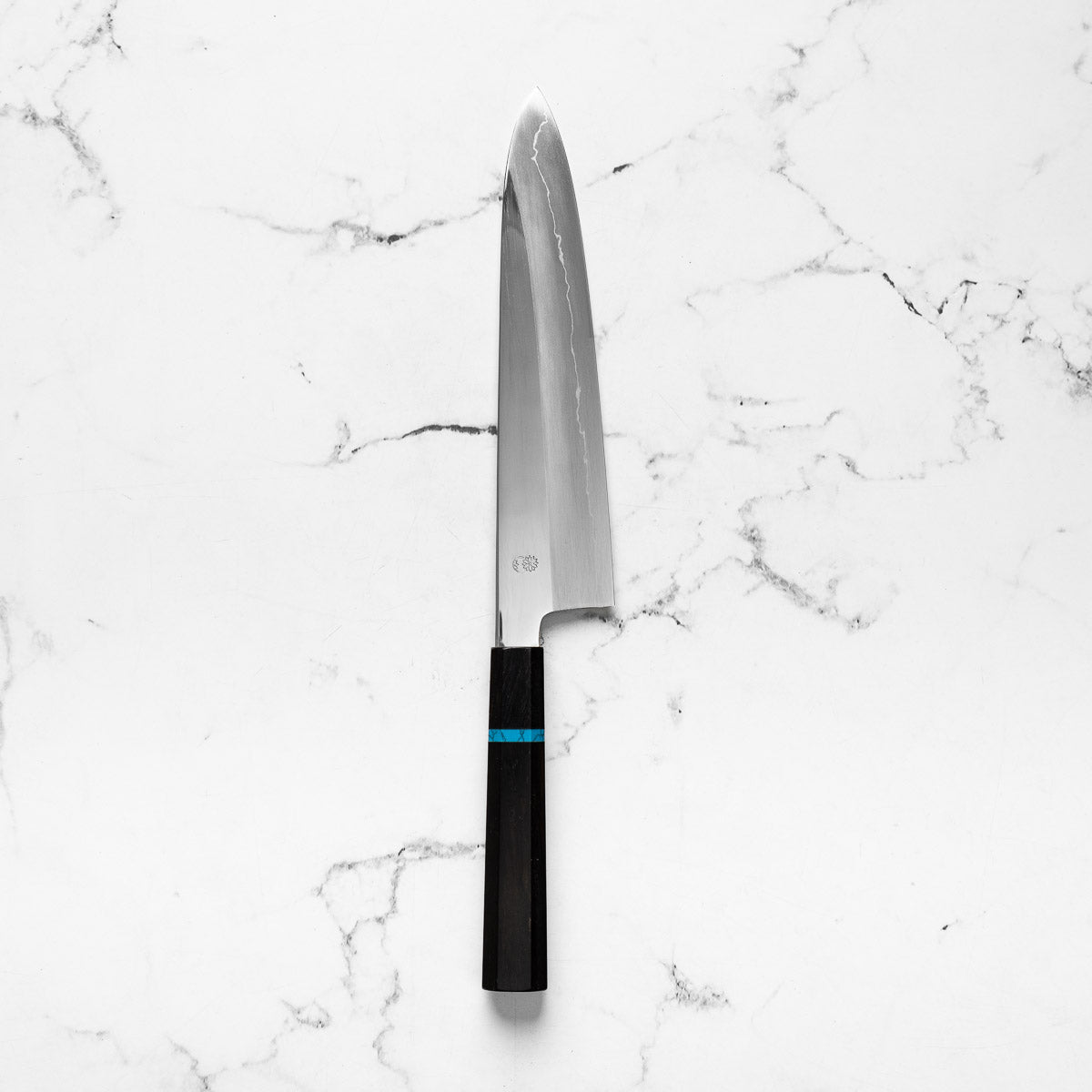 Sakai Kikumori "Choyo" Ginsan Gyuto 240mm - Ebony Turquoise