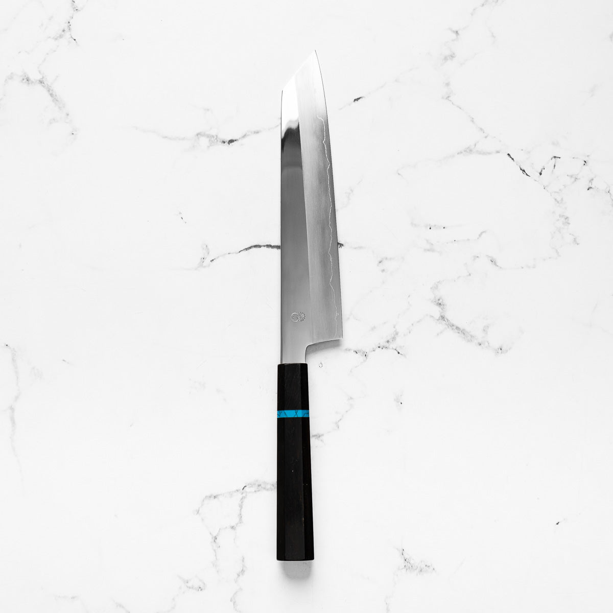 Sakai Kikumori "Choyo" Ginsan Kiritsuke 240mm - Ebony Turquoise
