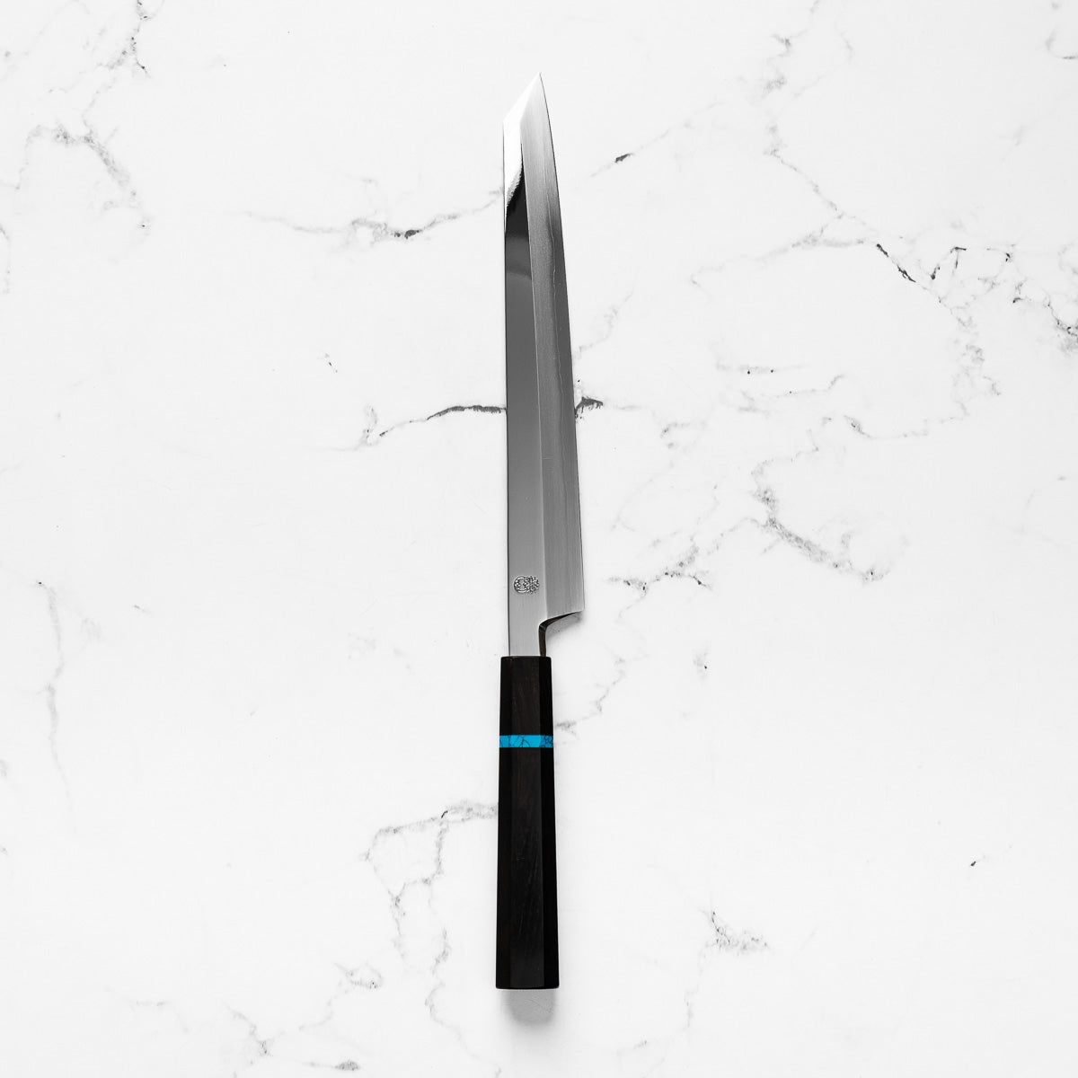 Sakai Kikumori "Choyo" Ginsan Kiritsuke Yanagiba 270mm - Ebony Turquoise