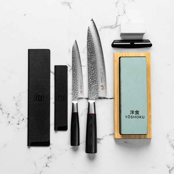 Senzo Classic - 2 Knife Set with Whetstone