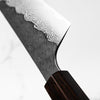 Nigara Hamono SGSTRIX Kurouchi Tsuchime Damascus Santoku 180mm - Mono Ebony