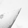 Nigara Hamono SGSTRIX Kurouchi Tsuchime Damascus Santoku 180mm - Mono Ebony