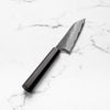 Nigara Hamono SGSTRIX Kurouchi Tsuchime Damascus Petty 120mm - Mono Ebony
