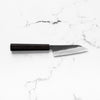 Nigara Hamono SGSTRIX Kurouchi Tsuchime Damascus Petty 120mm - Mono Ebony