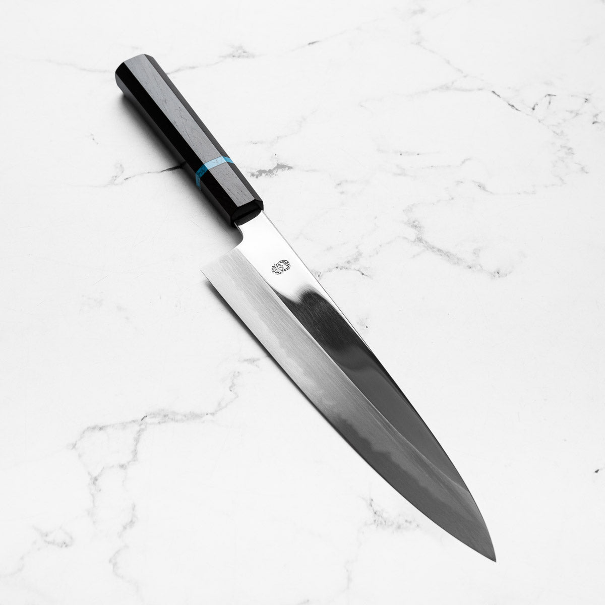 Sakai Kikumori "Choyo" Blue 1 Gyuto 240mm - Ebony Turquoise