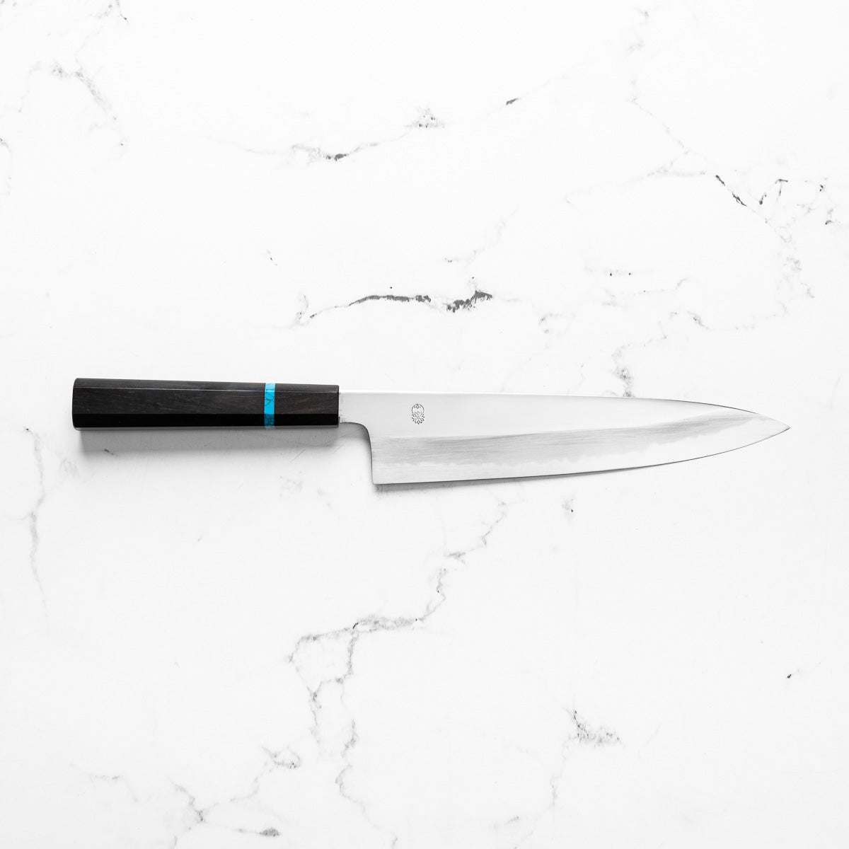 Sakai Kikumori "Choyo" Blue 1 Gyuto 240mm - Ebony Turquoise