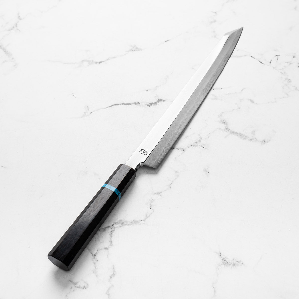 Sakai Kikumori "Choyo" Ginsan Kiritsuke Yanagiba 300mm - Ebony Turquoise