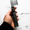 Hatsukokoro Ryuhyo SG2 Damascus Santoku 180mm -  Dark Maple - view 7