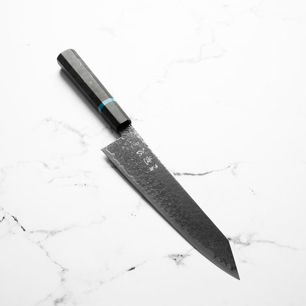 Hatsukokoro Ryuhyo Kurozome SG2 Damascus Kiritsuke Gyuto 210mm