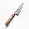 Shigeki Tanaka R2/SG2 Black Damascus Gyuto 180mm - angled view