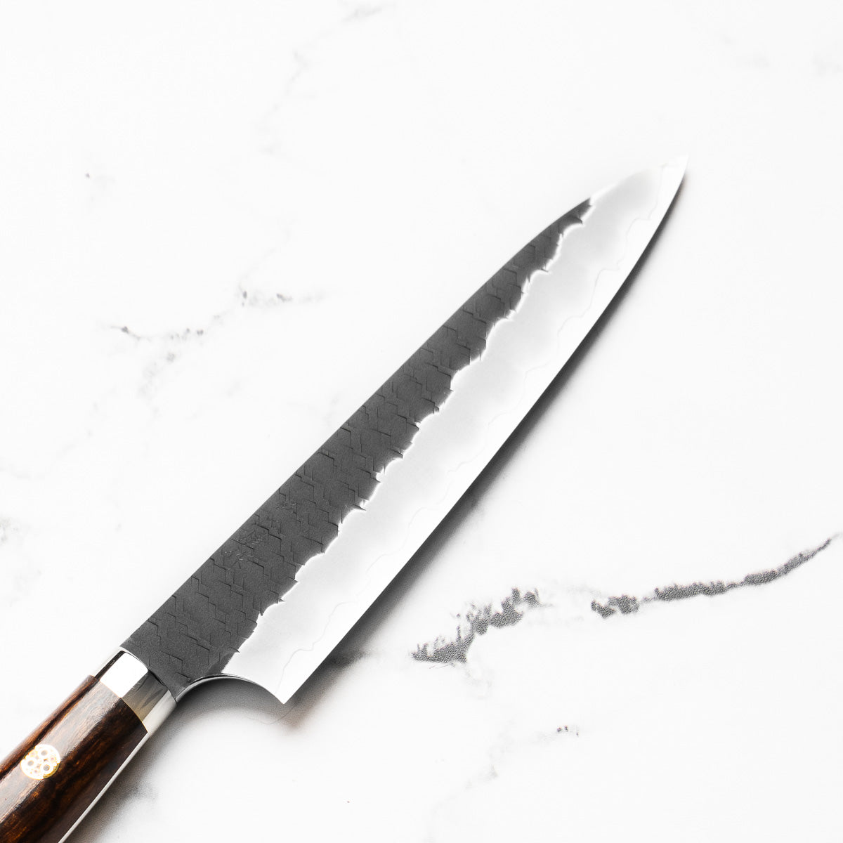 Nigara Hamono SG2 Kurouchi Tsuchime Petty 150mm - Western Ironwood