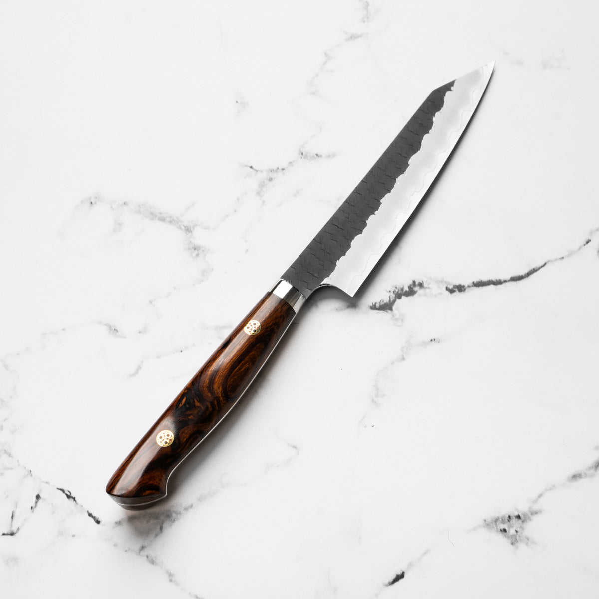 Nigara Hamono SG2 Kurouchi Tsuchime Kiritsuke Petty 150mm - Western Ironwood