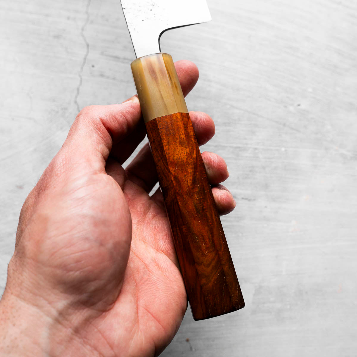 Touroku Sakai Ginsan Nashiji Kiritsuke 210mm - Siamese Rosewood