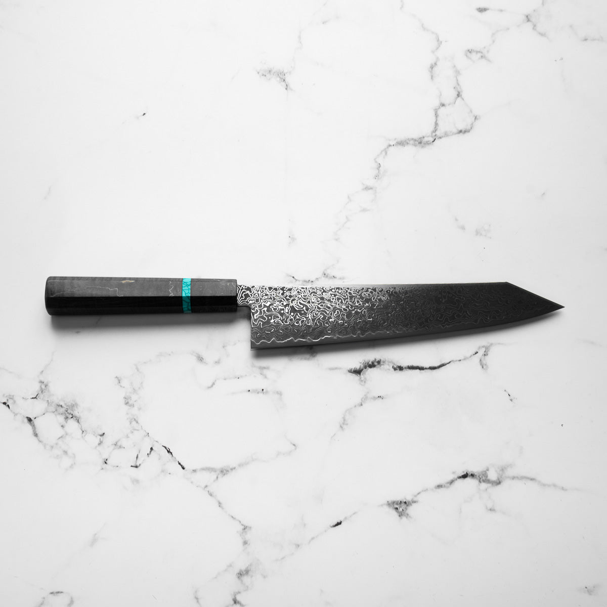 Hatsukokoro Ryuhyo Kurozome SG2 Damascus Kiritsuke Gyuto 240mm