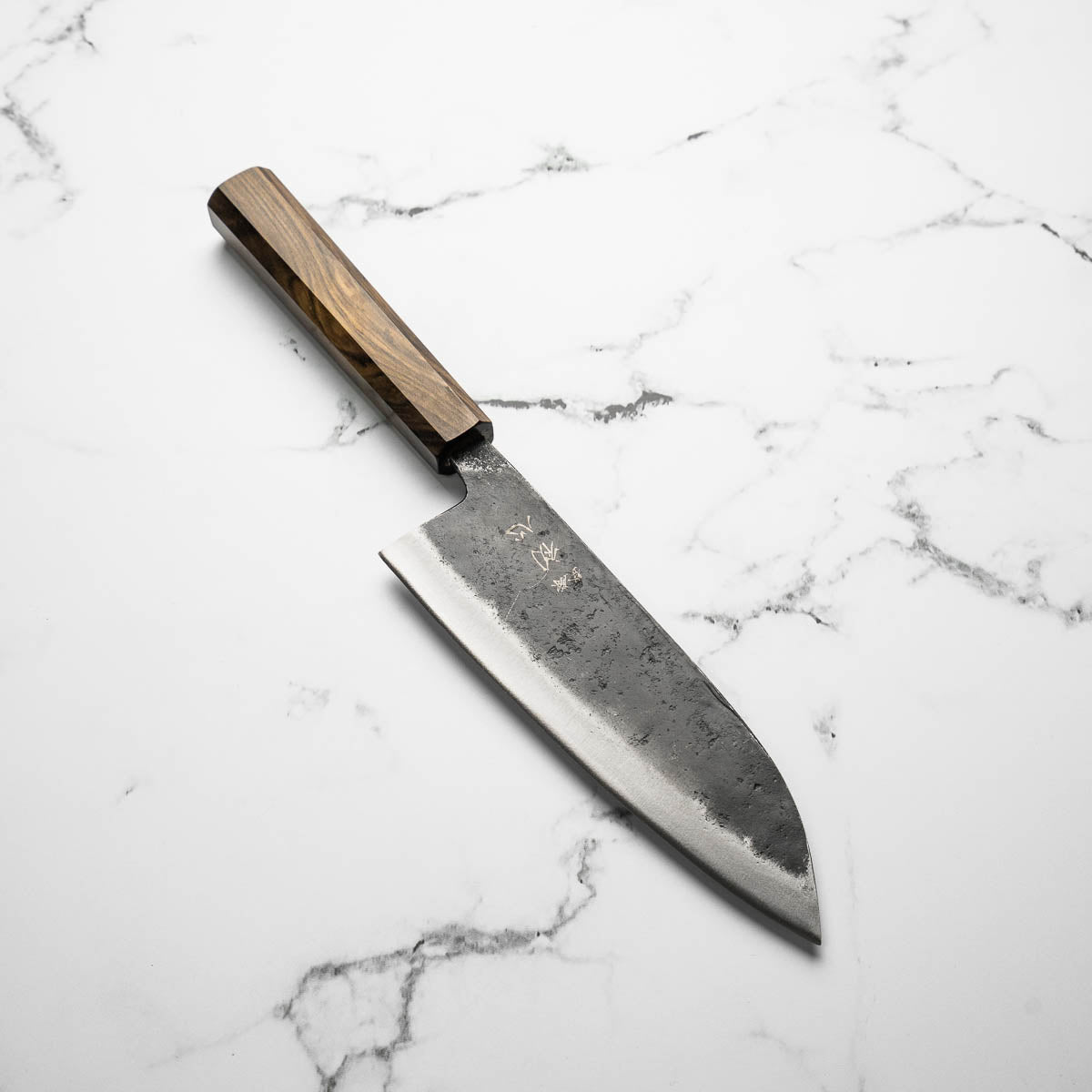 Hatsukokoro Kurogane Blue 2 Santoku 165mm – Chefs Edge - Handmade