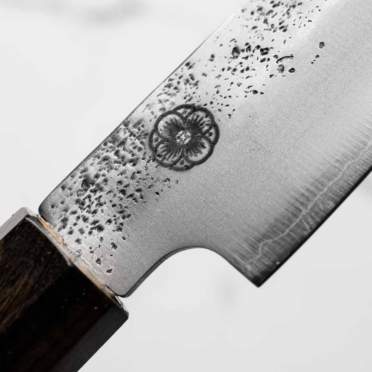 Hajimaru Ginsan Nashiji Kiritsuke Petty 125mm - Bubinga