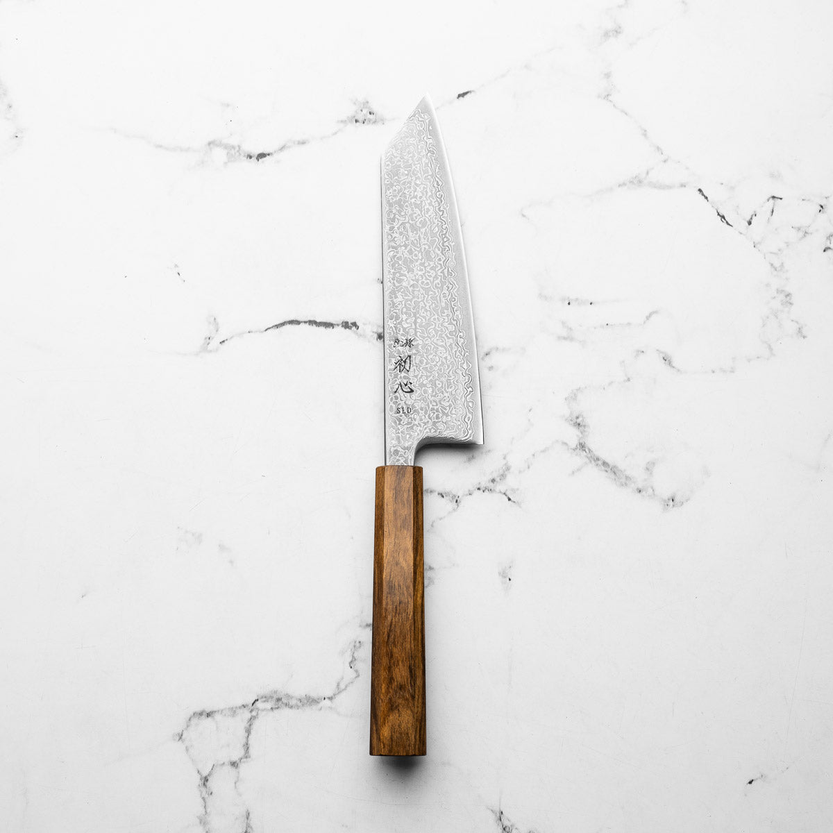 Hatsukokoro Hikari SLD Damascus Kurozome Bunka 170mm - Bubinga
