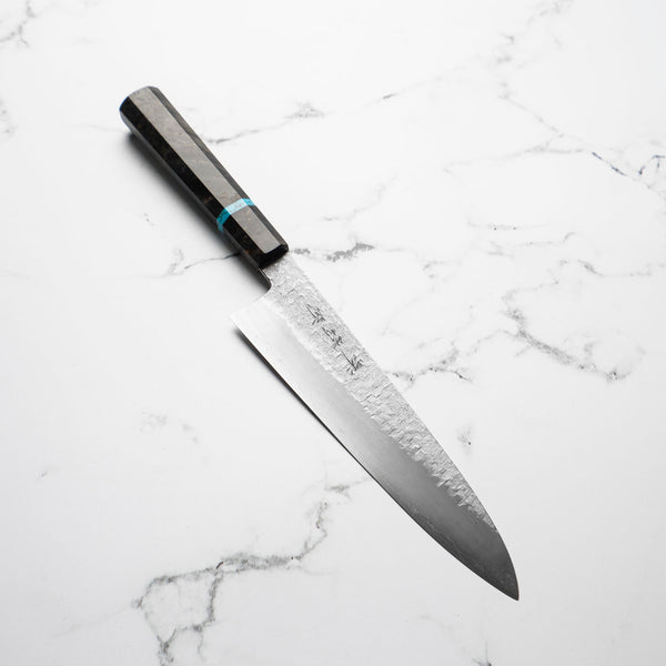 Satoshi Nakagawa Ginsan Tsuchime Gyuto 210mm - Turquoise – Chefs