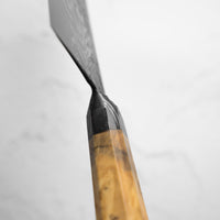 Leszek Sikoń Damascus Extra Tall Nakiri 195mm - Spalted Maple