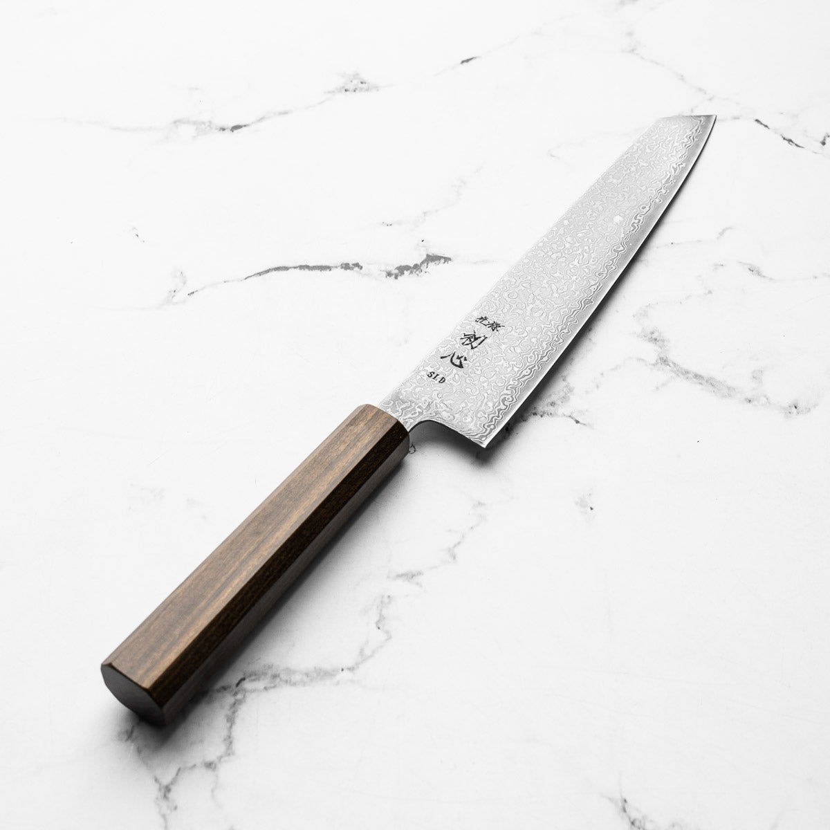 Hatsukokoro Hikari SLD Damascus Kurozome Kiritsuke 205mm - Ebony