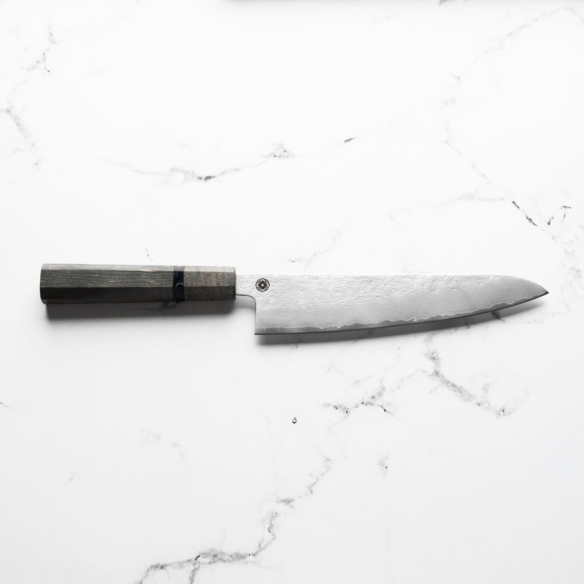 Hajimaru Migaki Nashiji Gyuto 195mm - angled view