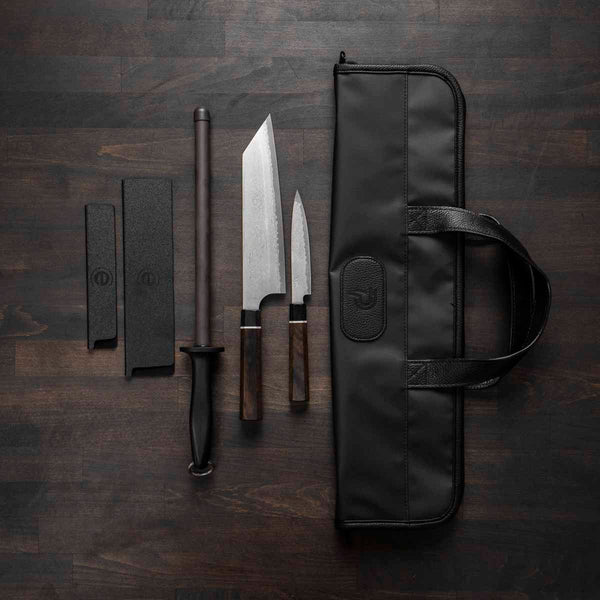 Senzo Black VG10 - 2 Knife Set with Porter Knife Bag