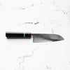 Tsunehisa SRS13 Damascus Santoku - Ebony Blue Ring