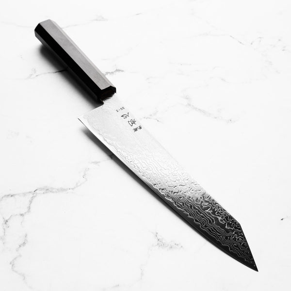 Hatsukokoro Ryuhyo SG2 Damascus Kiritsuke Gyuto 240mm - Mono Ebony