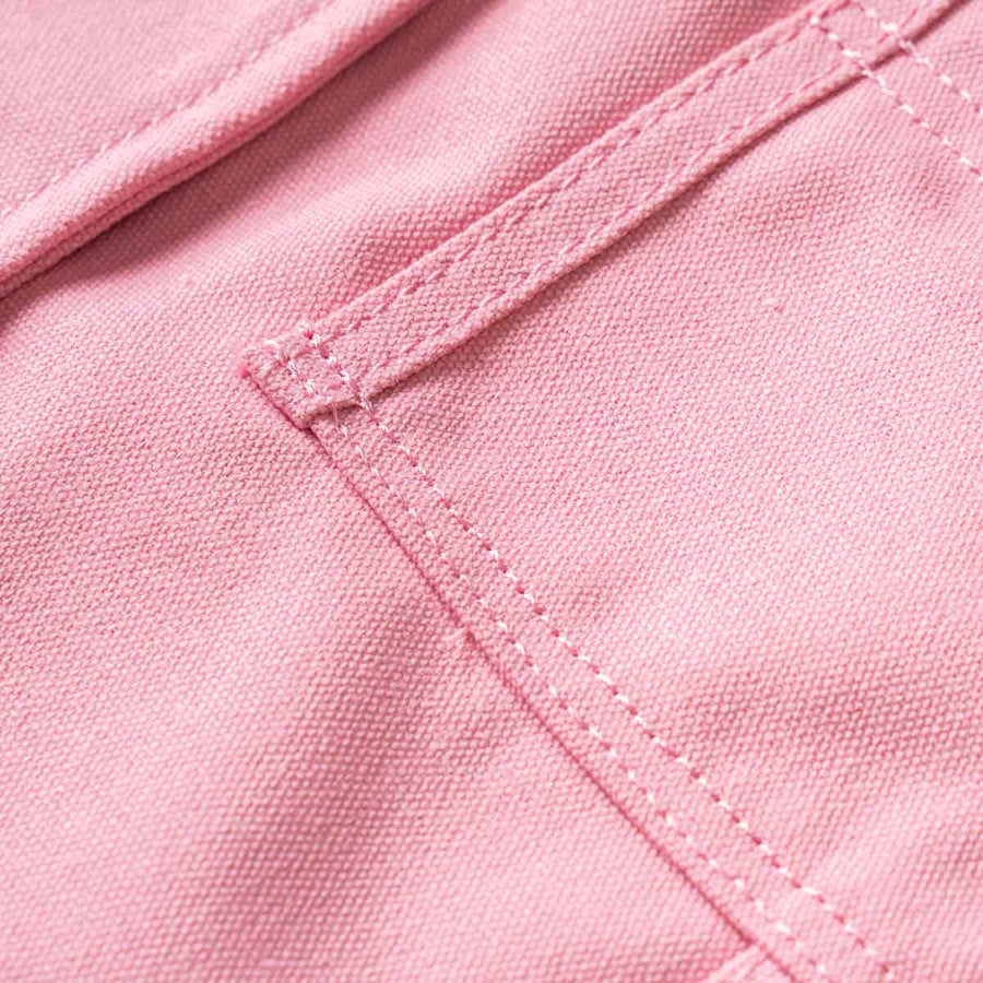 Habitat Canvas Knife Roll - 6 Slot - Pastel Pink With Enamel Pins