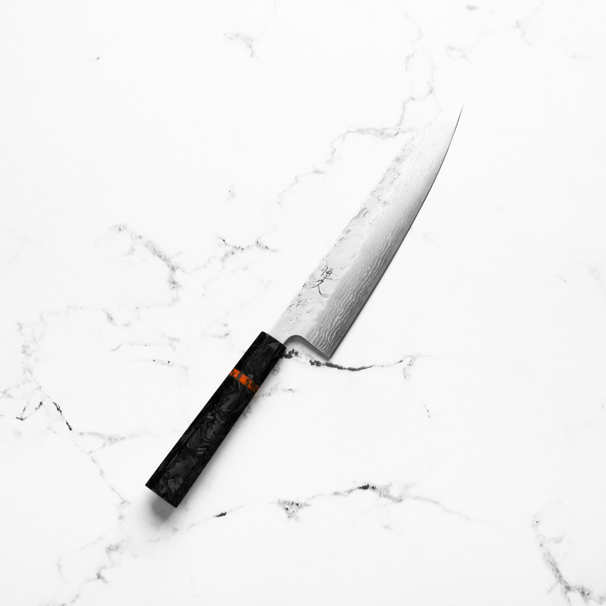 Tsunehisa Swedish Stainless Washiji Gyuto 210mm - Carbon Fibre