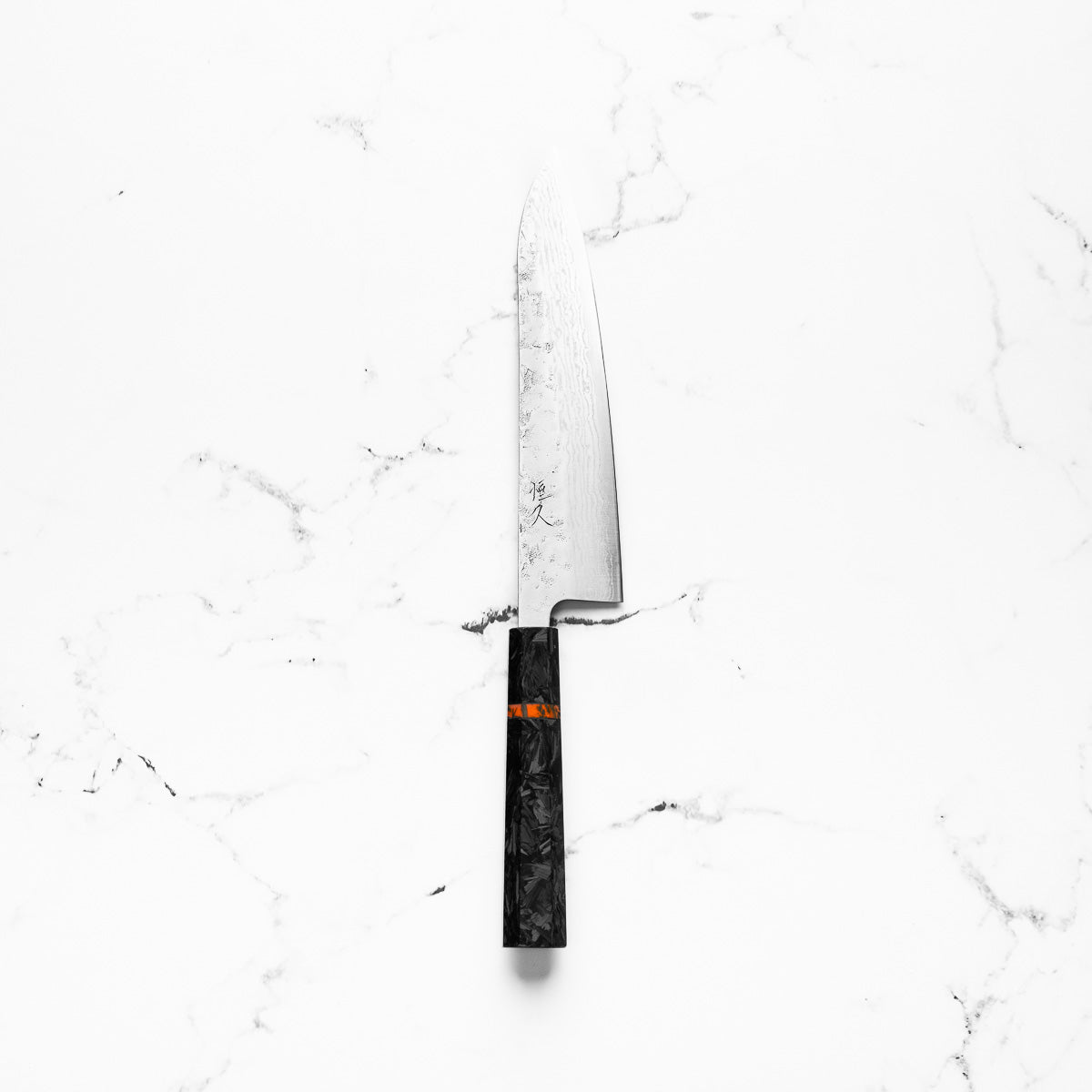 Tsunehisa Swedish Stainless Washiji Gyuto 210mm - Carbon Fibre