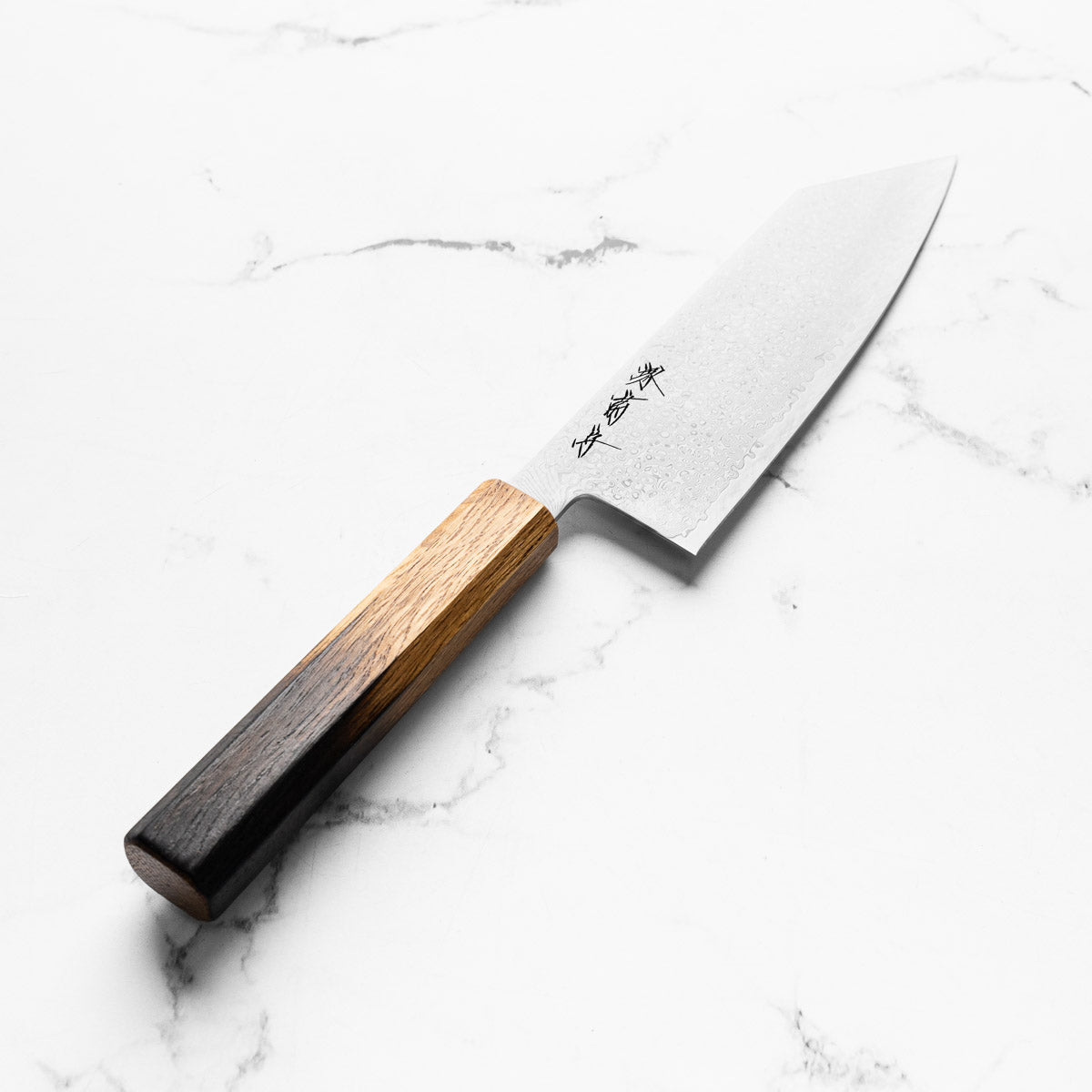 Sakai Kikumori OHS SG2 Damascus Bunka 165mm - Burnt Oak