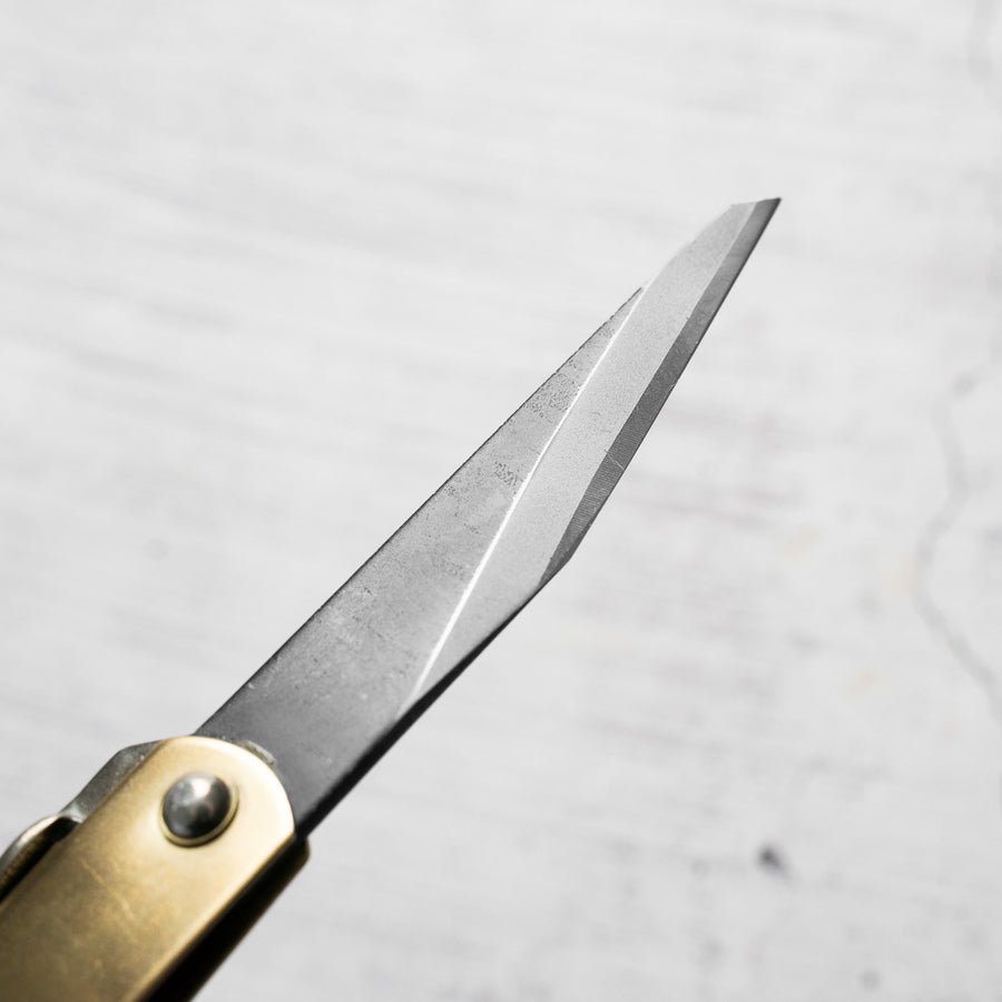 Nagao Kanekoma Higonokami Brass - Single Bevel