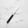 Hatsukokoro Hayabusa Blue Super Petty 150mm - Dark Maple