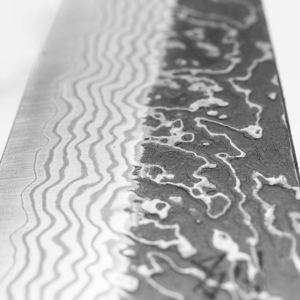 Hatsukokoro SLD Kurouchi Damascus Gyuto 210mm - Dark Carbon Fibre