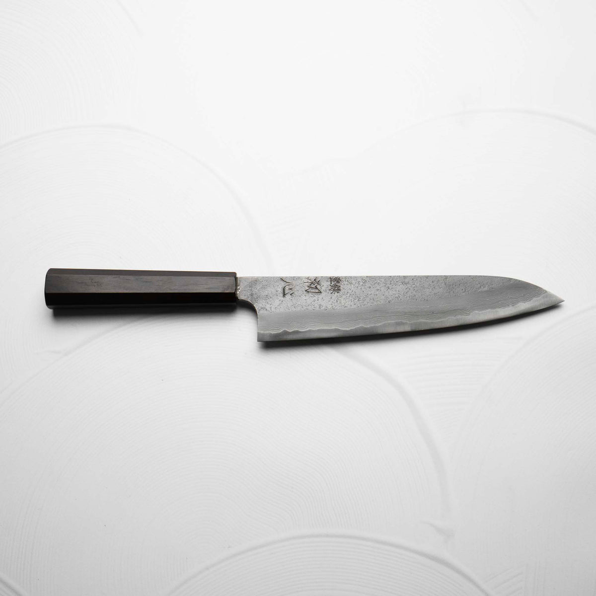 Nigara Hamono (Hatsukokoro) Blue 2 Nashiji Damascus Gyuto 240mm - Ebony