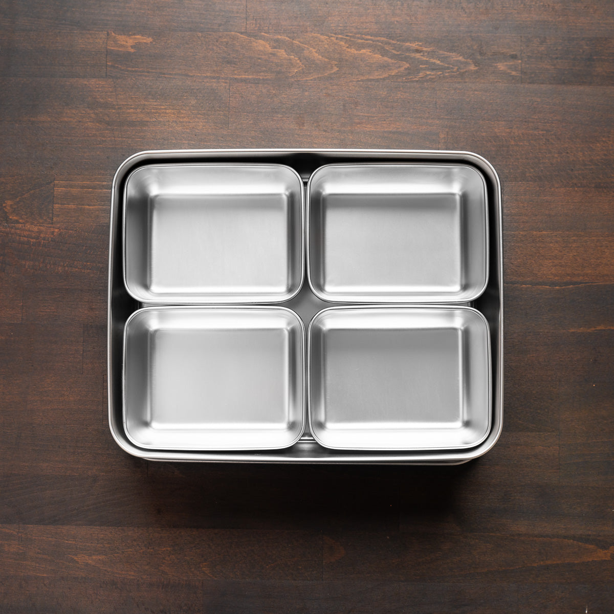 Stainless Yakumi Pan - 4 Compartments