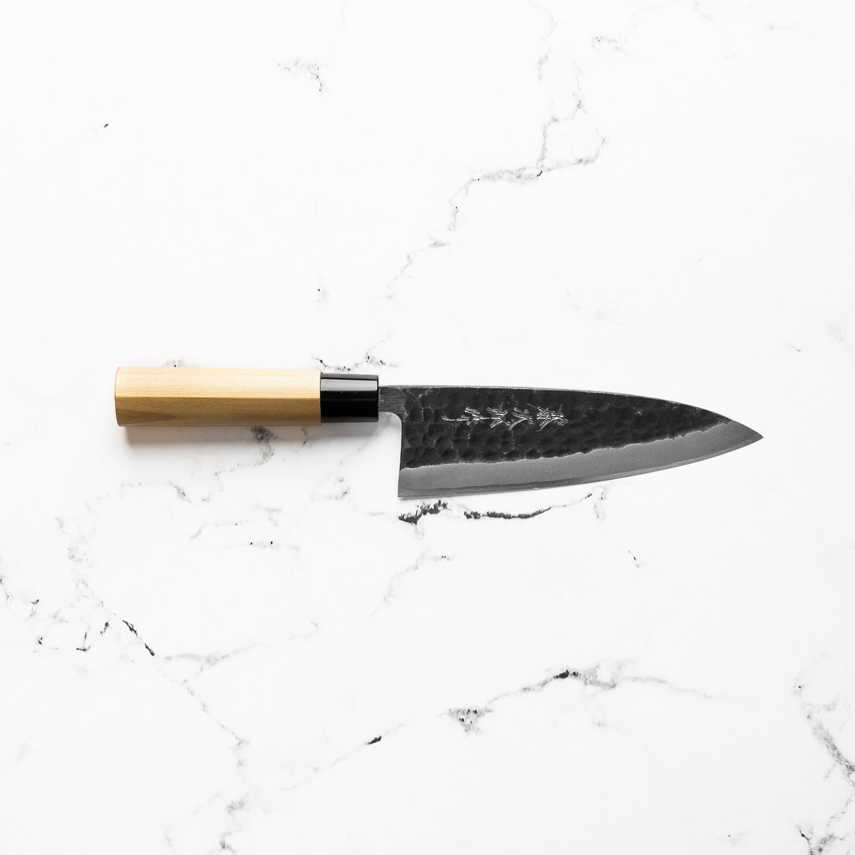 Tojiro Shirogami Tsuchime Deba 180mm - handle detail