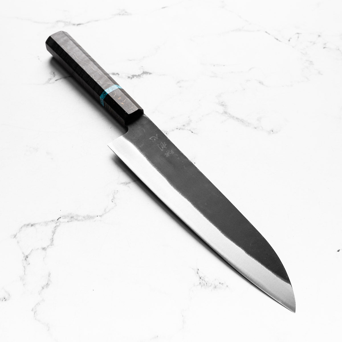 Hatsukokoro Blue 2 Kurouchi Gyuto 210mm - Maple Turquoise
