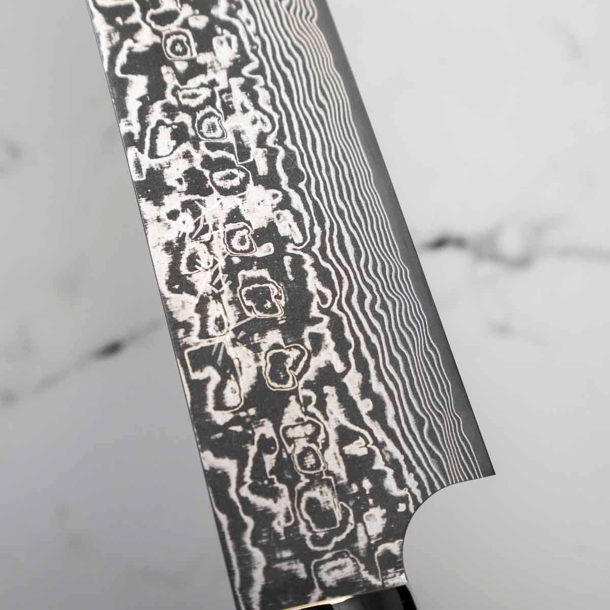 Takeshi Saji R2/SG2 Damascus Sakimaru Sujihiki 240mm Red/Pink Acrylic