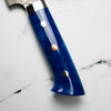 Takeshi Saji R2/SG2 Damascus Sakimaru Sujihiki 240mm Blue Acrylic