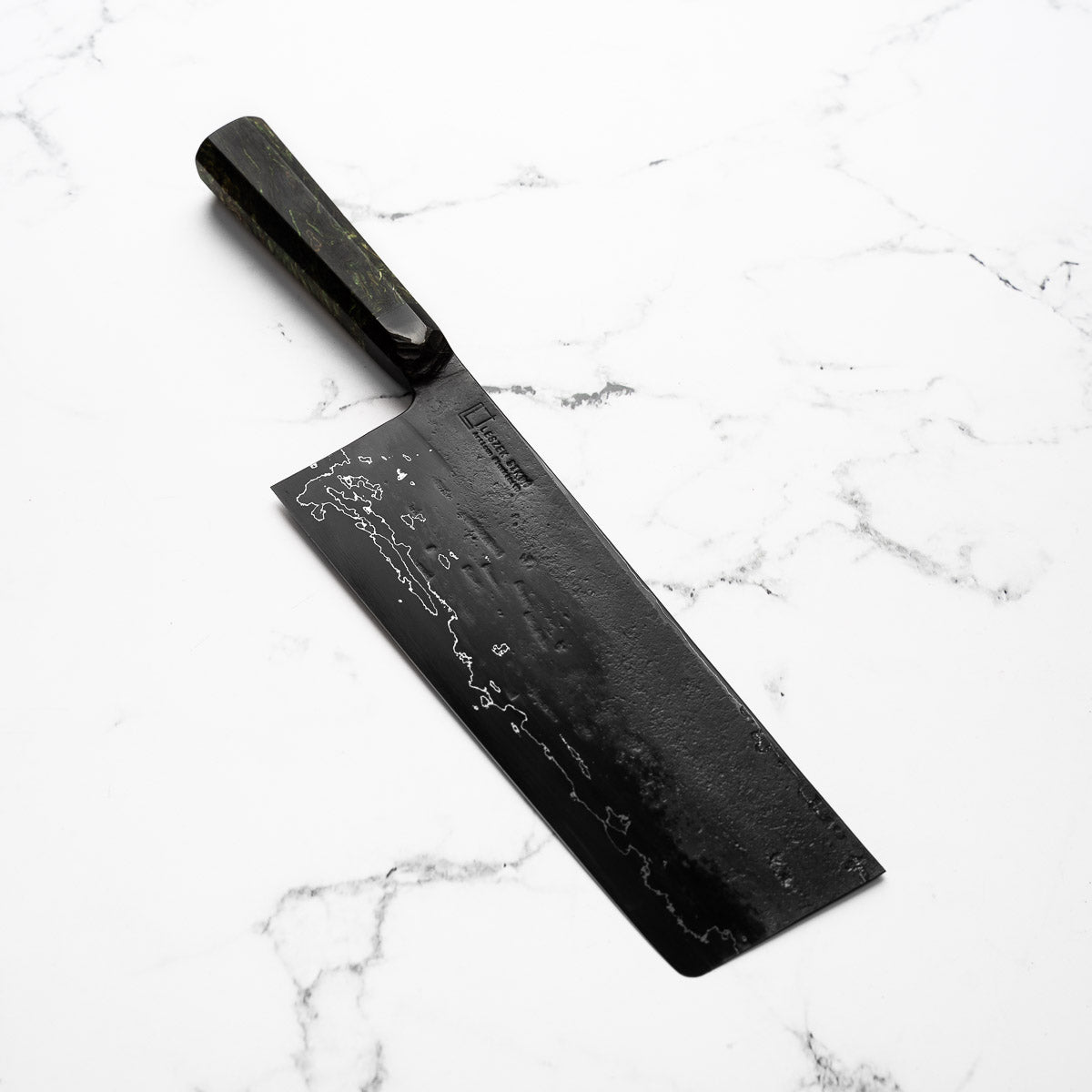 Leszek Sikoń San Mai Tallboy Nakiri 210 - Green Hemp