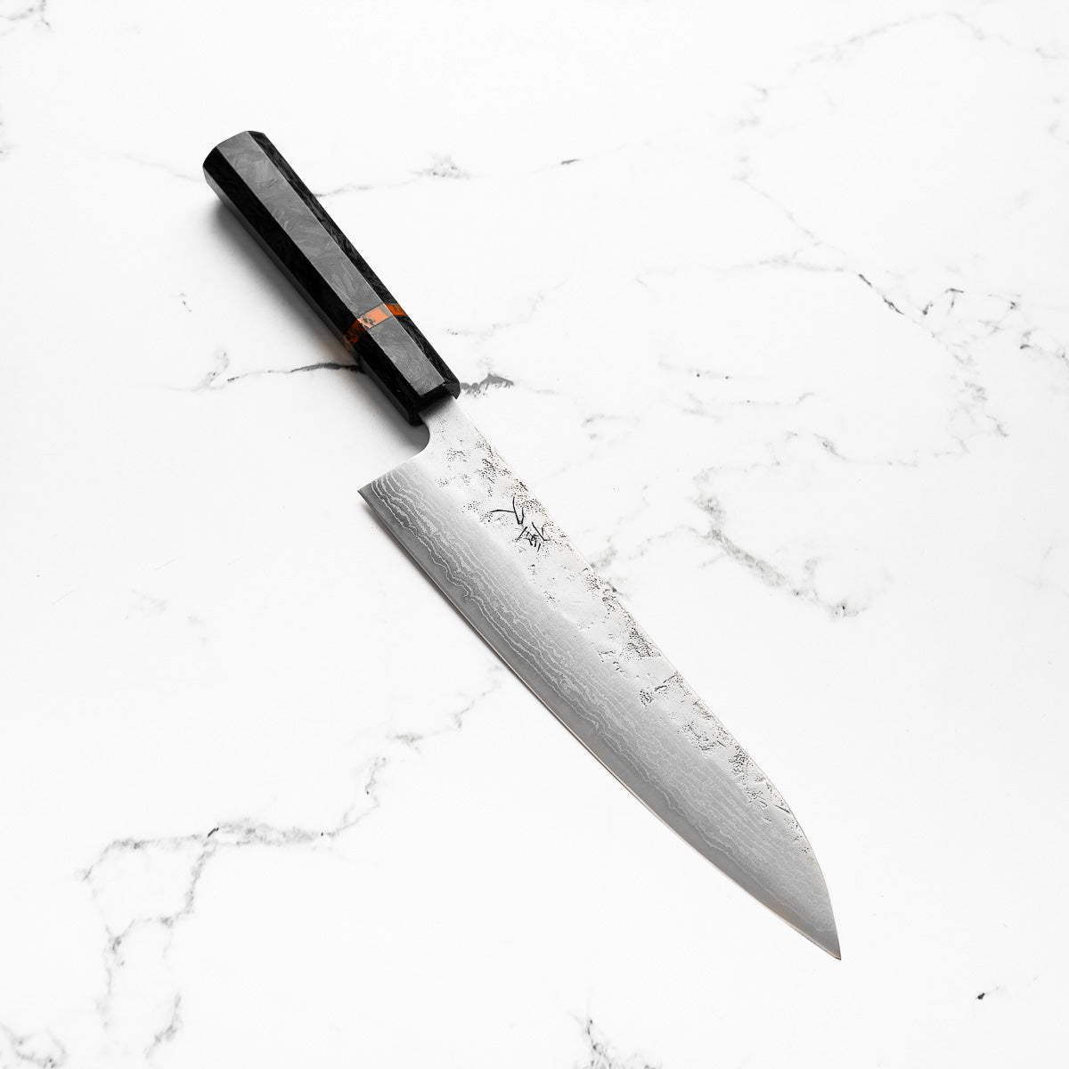 Tsunehisa Swedish Stainless Washiji Gyuto 210mm - Carbon Fibre