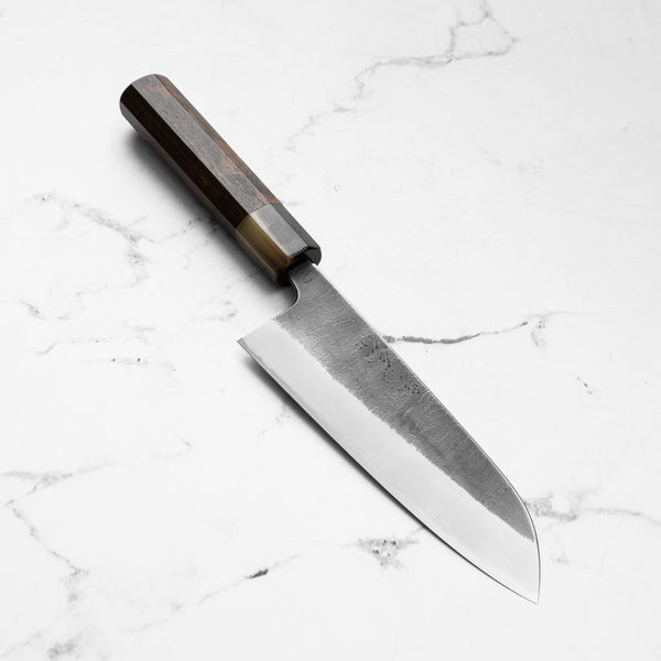 Wakui White 2 Stainless Clad Nashiji Santoku 165mm