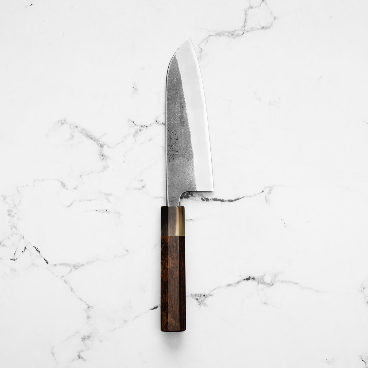 Wakui White 2 Stainless Clad Nashiji Santoku 165mm
