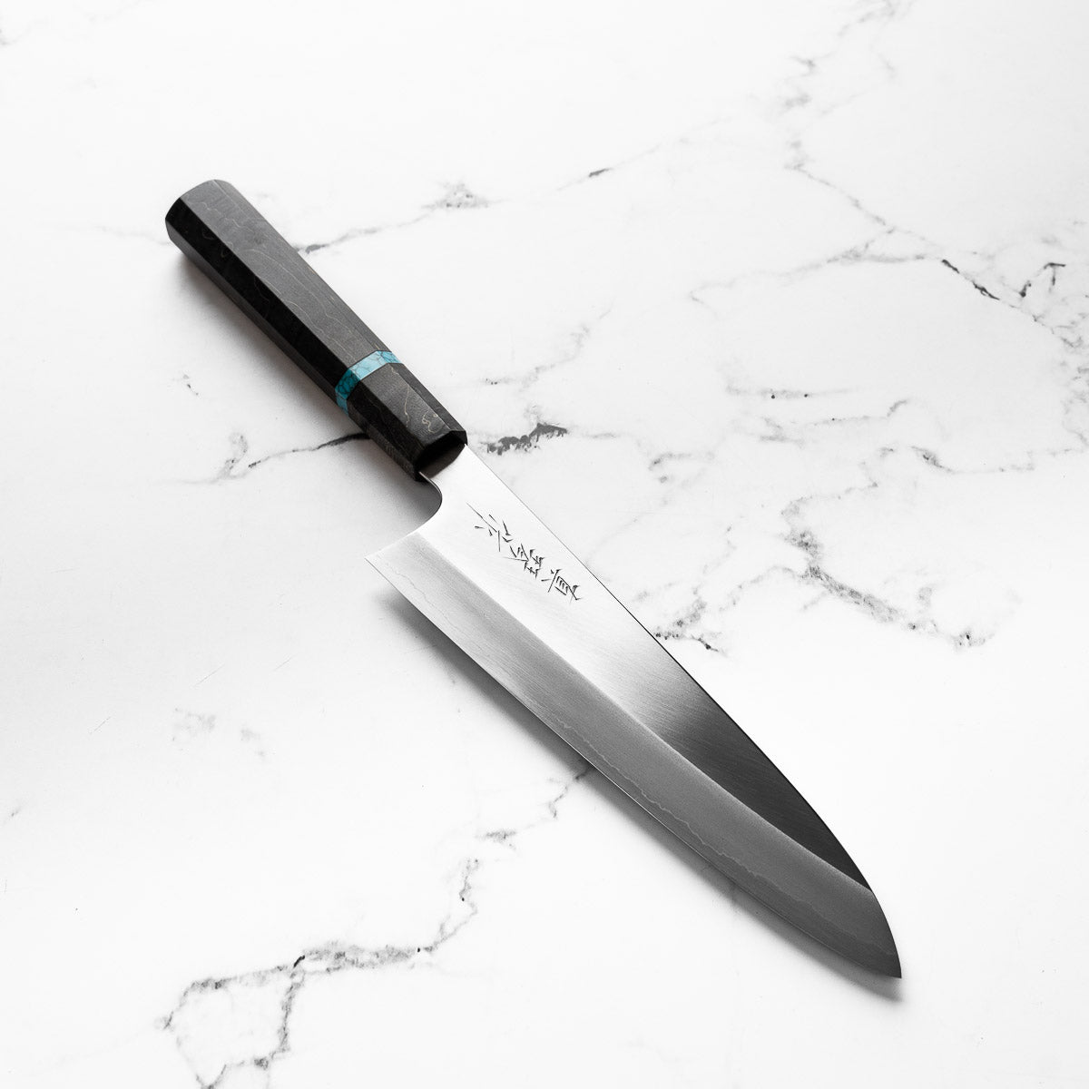 Tadokoro Hamono Ginsan Gyuto 210mm - Maple Turquoise