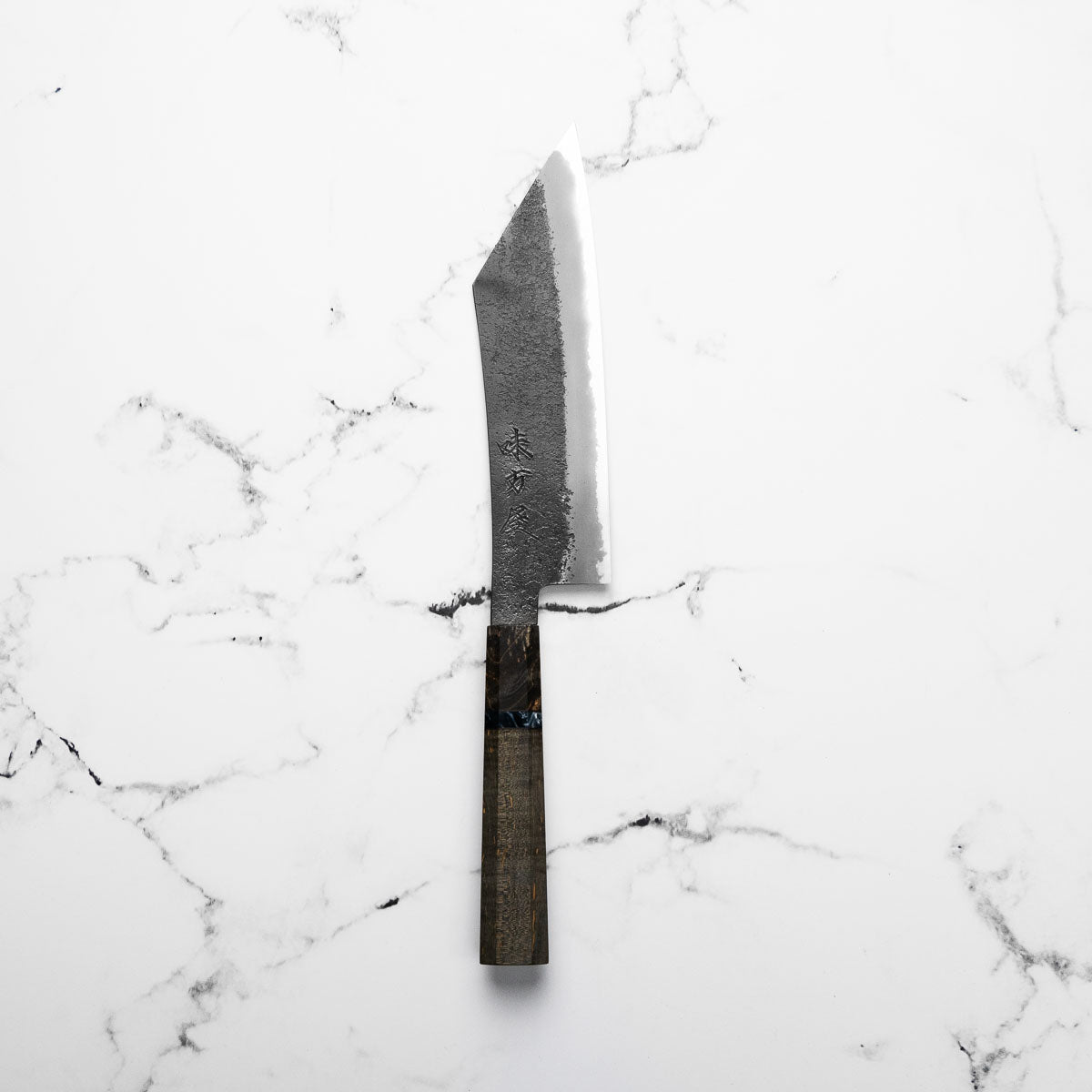 Mutsumi Hinoura Ajikataya White 2 SS Clad Hakata 180mm - Dark Maple