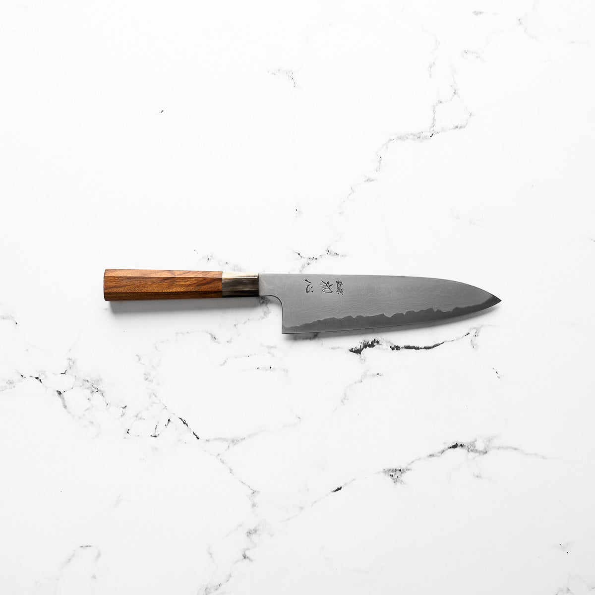 Hatsukokoro Blue 1 Damascus Santoku 180mm