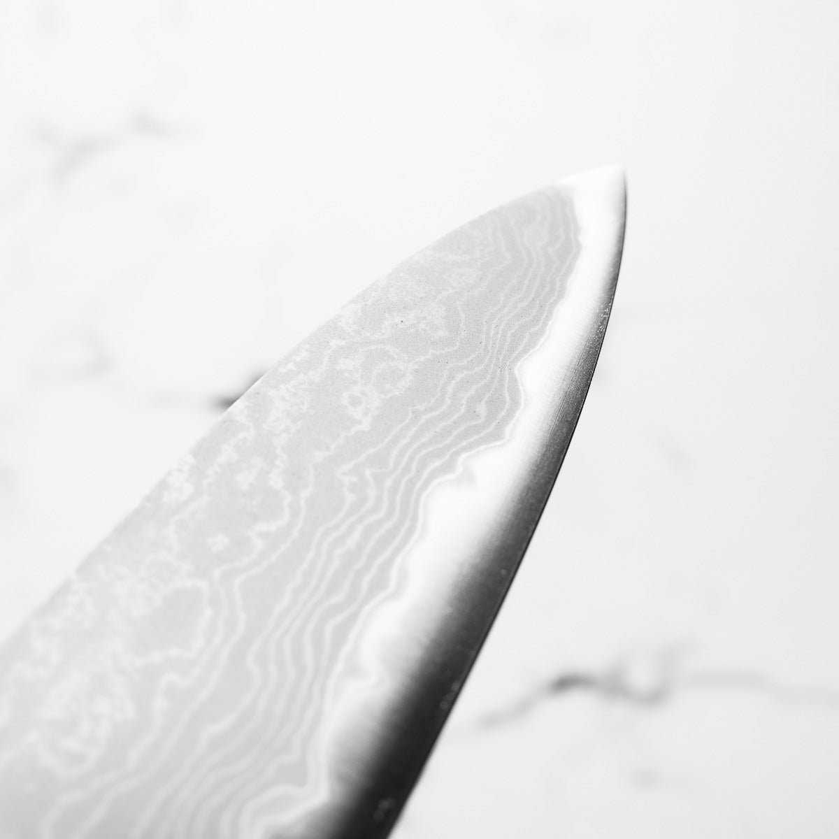 Hatsukokoro Blue 1 Damascus Santoku 180mm